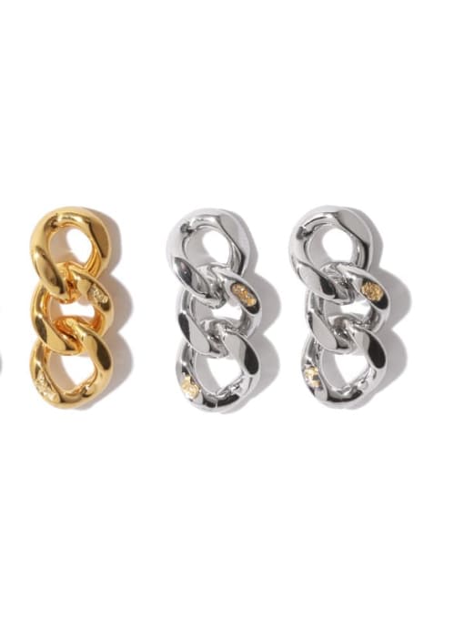 Five Color Brass Holllow Geometric Chain Vintage Drop Earring 2