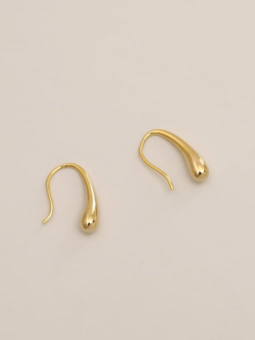 HYACINTH Brass Water Drop Minimalist Hook Trend Korean Fashion Earring 2