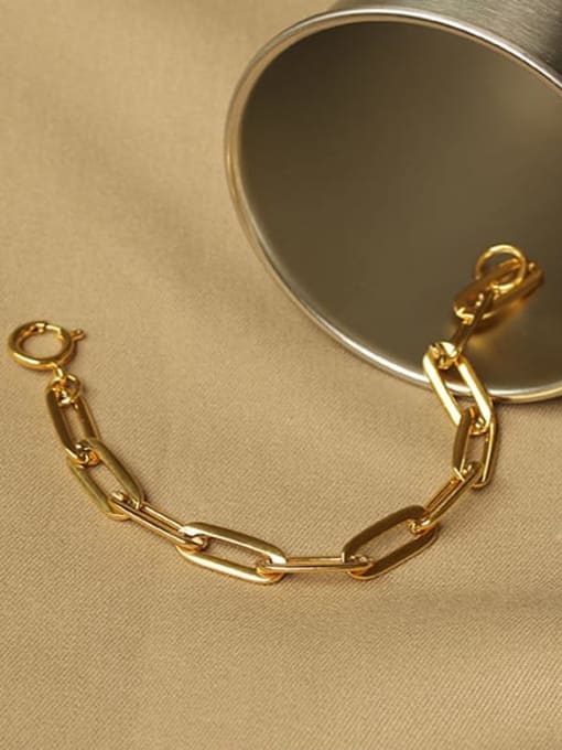 ACCA Brass hollow chain Geometric Vintage Link Bracelet 2