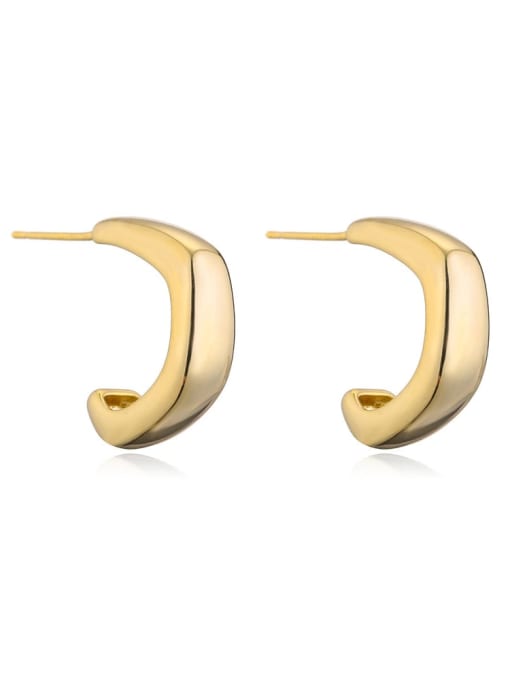 41479 Brass Geometric Minimalist Stud Earring