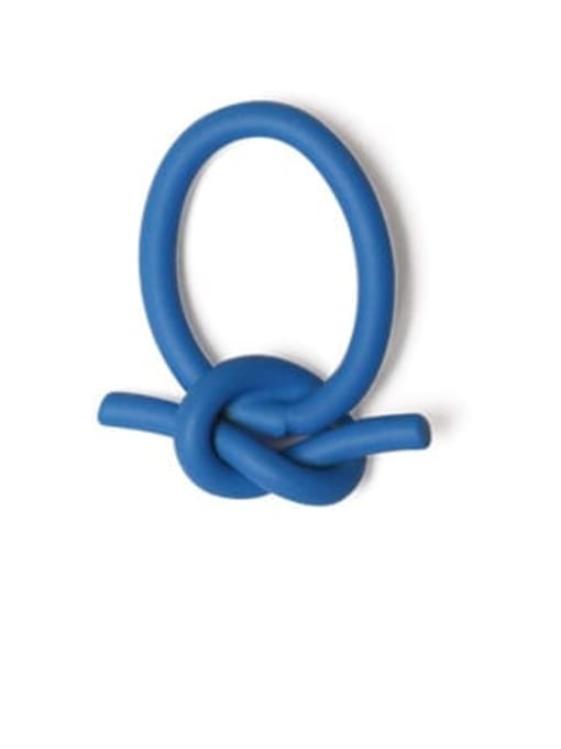 blue Brass Enamel Irregular knot Minimalist Stud Earring