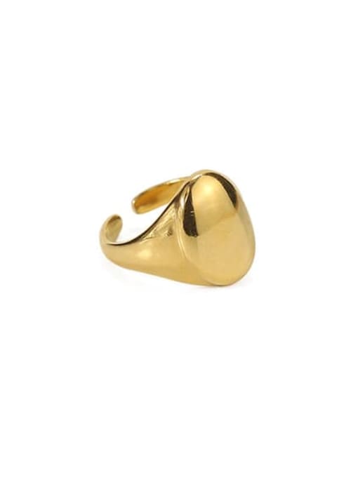 Gold Brass Irregular Minimalist Band Ring