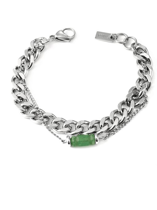 steel Titanium Steel Geometric Hip Hop Strand Bracelet