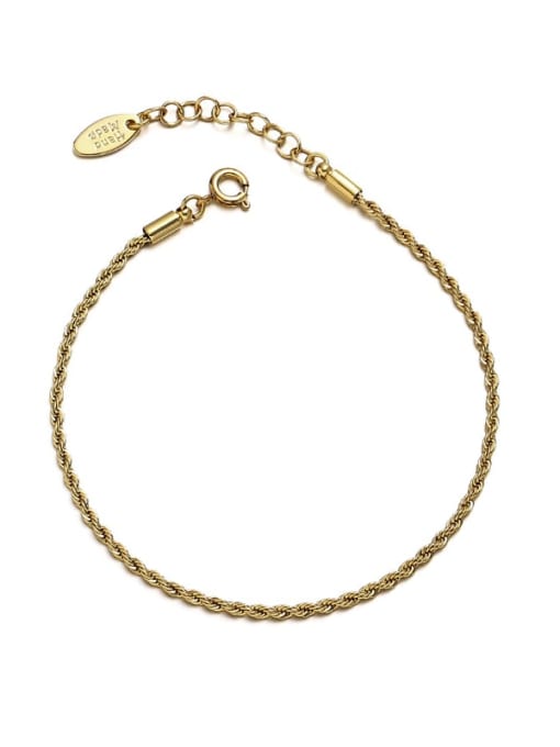 Spiral Bracelet Brass Imitation Pearl Irregular Minimalist Link Bracelet