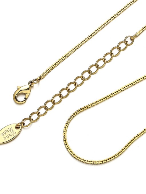 16 Brass Geometric Minimalist Chain Necklace