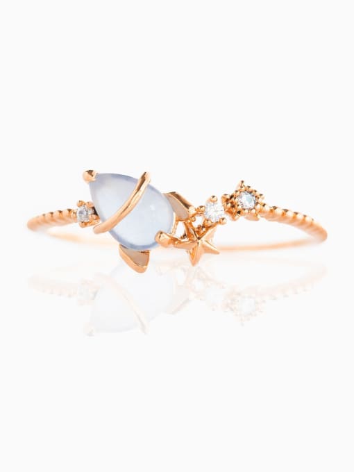 199 rose gold Brass Cubic Zirconia Animal Cute Band Ring