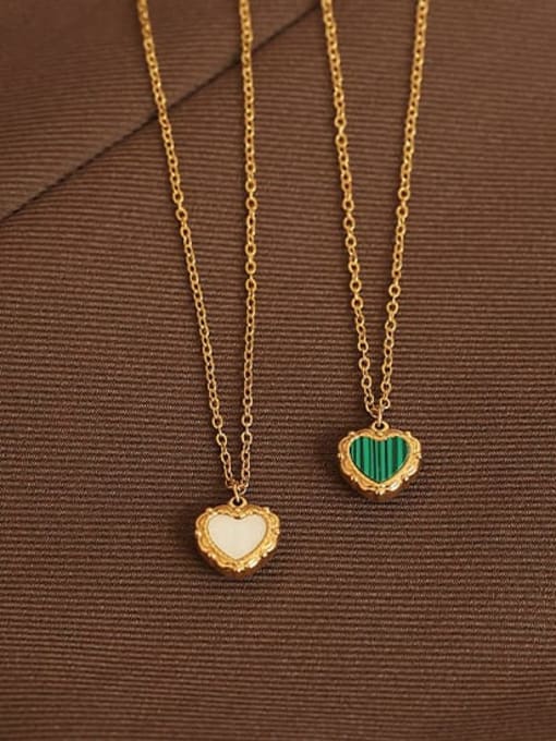 ACCA Brass Shell  Trend Heart  Pendant Necklace 3