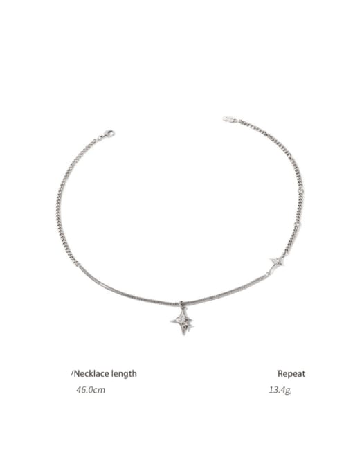 TINGS Brass Cubic Zirconia Star Vintage Necklace 2