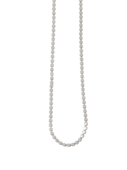 Platinum 31.5cm+6.5cm Brass Geometric Minimalist Necklace