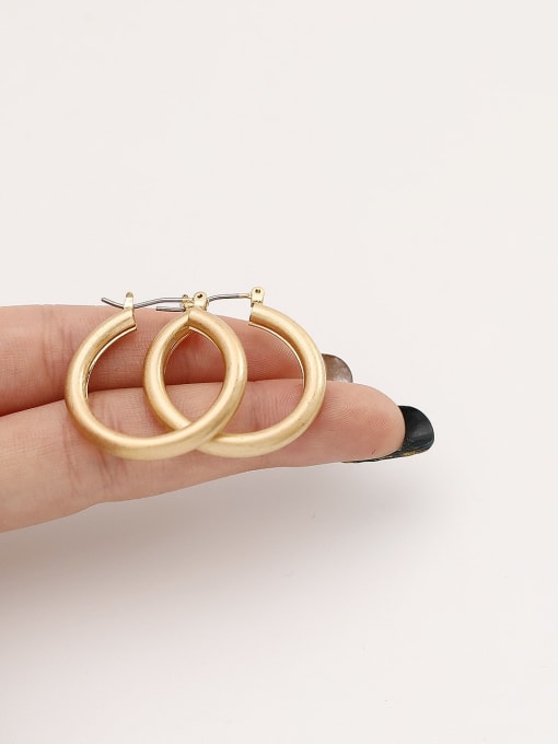 HYACINTH Brass Geometric Minimalist Hoop Trend Korean Fashion Earring 1