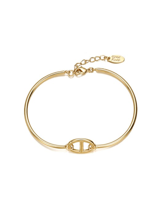 Five Color Brass Geometric Minimalist Adjustable Bracelet 0