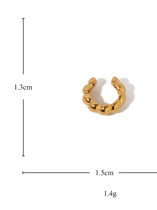 ACCA Brass Smooth Geometric Vintage Single Earring 2