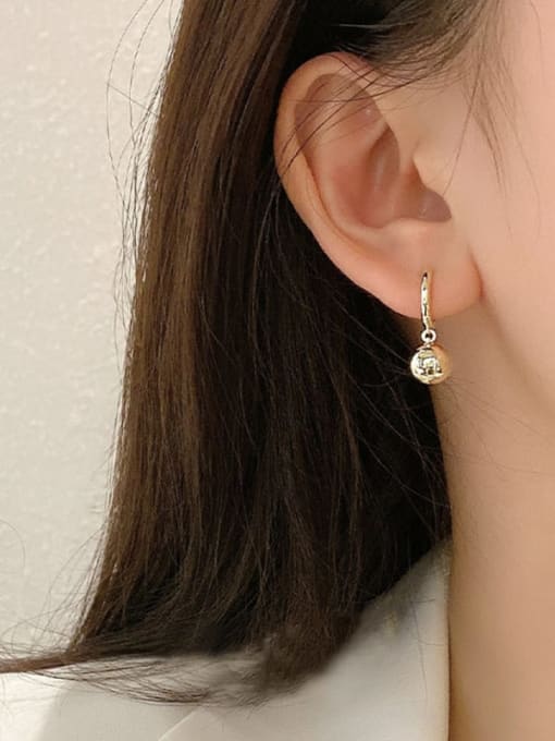 Gold E929 Brass Geometric Trend Stud Earring