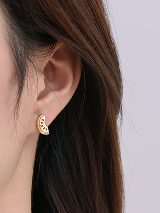 ACCA Brass Hollow Geometric Vintage Stud Earring 1
