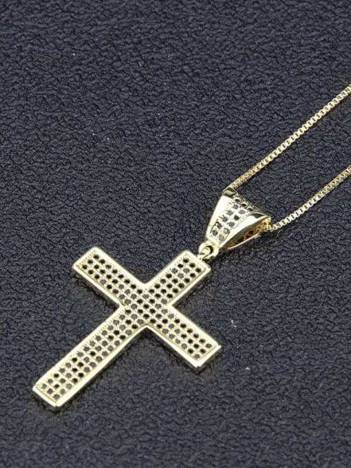 renchi Brass Cubic Zirconia Cross Dainty Regligious Necklace 3