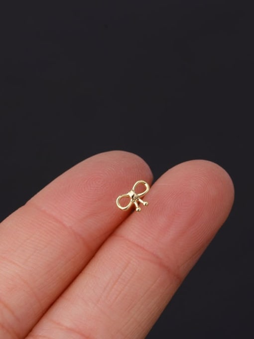 HISON Brass Cubic Zirconia Enamel Heart Cute Single Earring 2