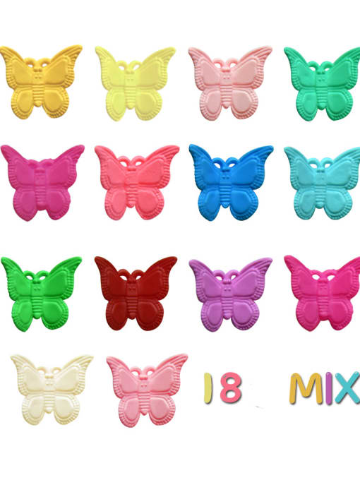 72 per barrel Trend Butterfly Resin Multi Color Jaw Hair Claw