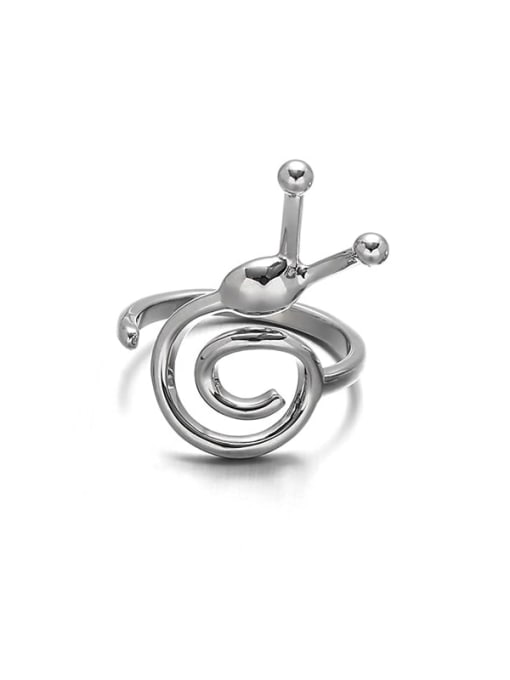 Snail design Brass Geometric Trend Band Ring