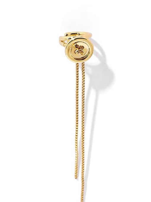 Single button ear(Single-Only One) Brass Tassel Vintage Single Earring(Single-Only One)
