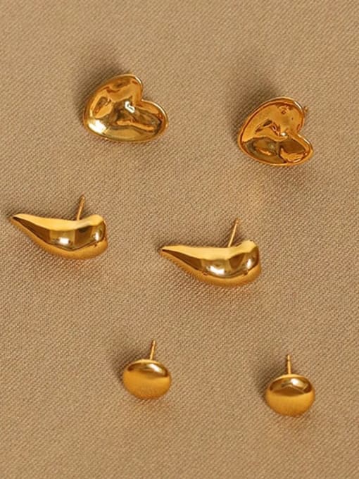 ACCA Brass Heart Minimalist Stud Earring 0