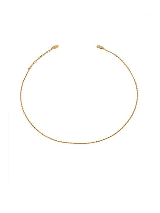 Pig nose necklace Brass Cats Eye Geometric Minimalist Long Strand Necklace