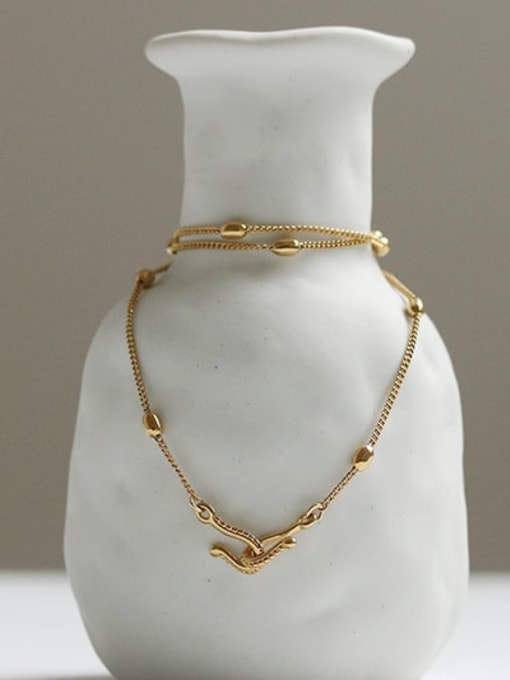ACCA Brass Bead Locket Minimalist Necklace 0