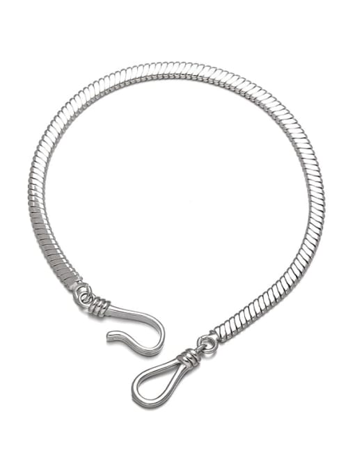 Steel color Brass Geometric Trend Link Bracelet