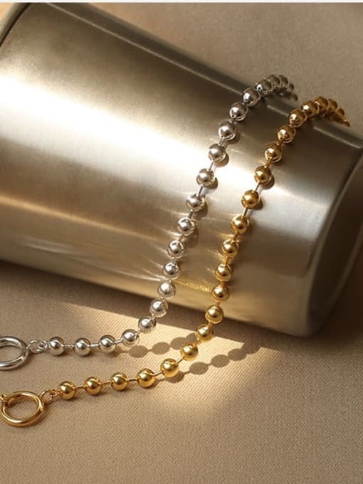 ACCA Brass Round bead Vintage Beaded Bracelet 0