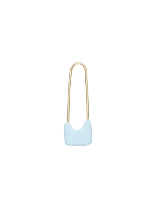 Baby blue (sold separately) Brass Enamel Geometric Cute Stud Earring