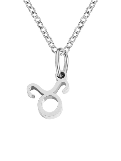 Taurus Steel Stainless steel Constellation Minimalist Necklace