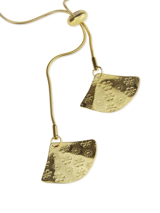 renchi Brass smooth irregular minimalist Pendant Necklace 2