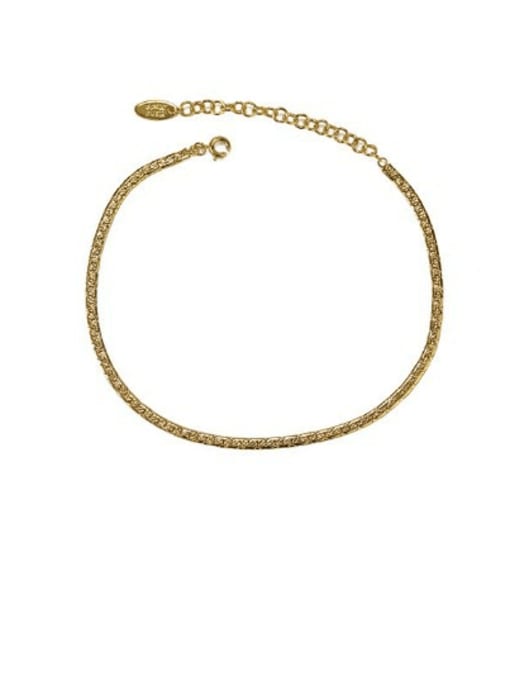 6 Brass Irregular Hip Hop Double Layer Chain Anklet