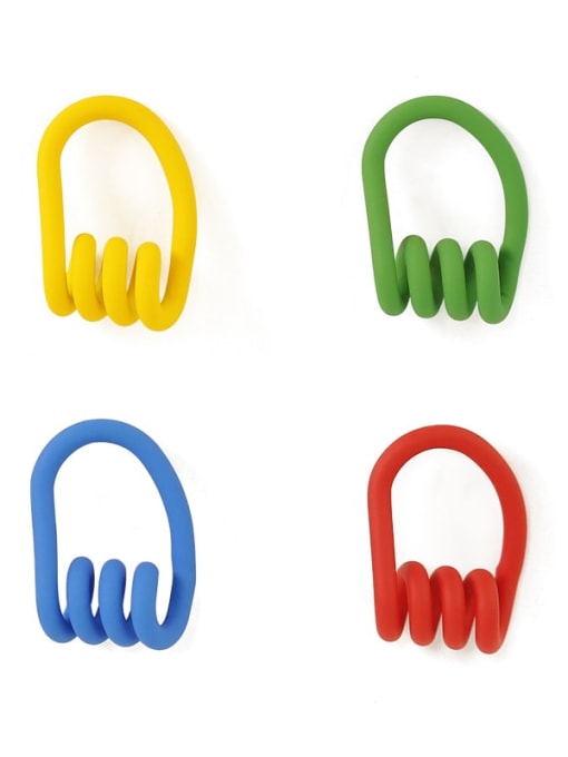 Five Color Alloy Enamel Geometric Cute Stud Earring 0