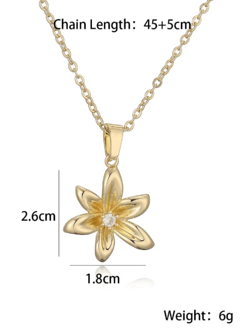 AOG Brass Flower Minimalist Necklace 2