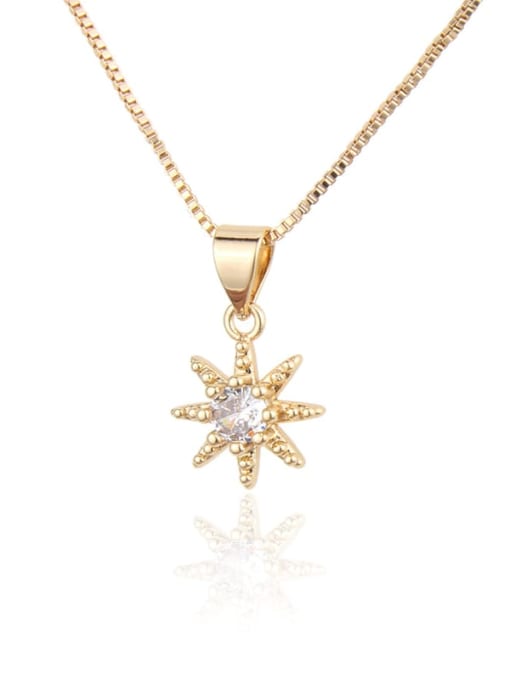 renchi Brass Cubic Zirconia Cute Star  Earring and Necklace Set 3
