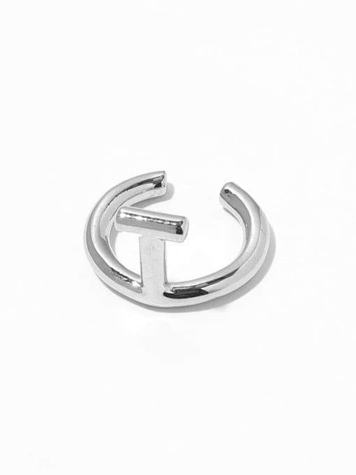 Silver (Single Only One) Brass Geometric Minimalist Single Earring