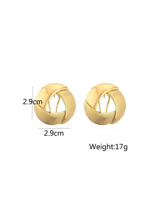 AOG Brass Geometric Trend Hoop Earring 2