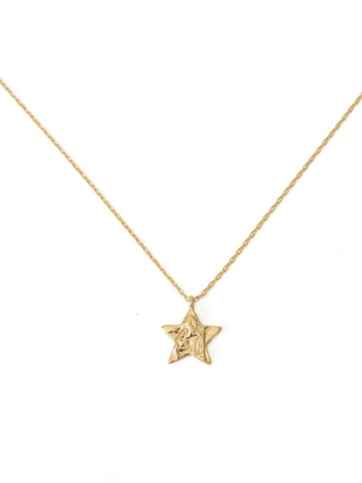 ACCA Brass Double sided Star Minimalist pendant Necklace 4