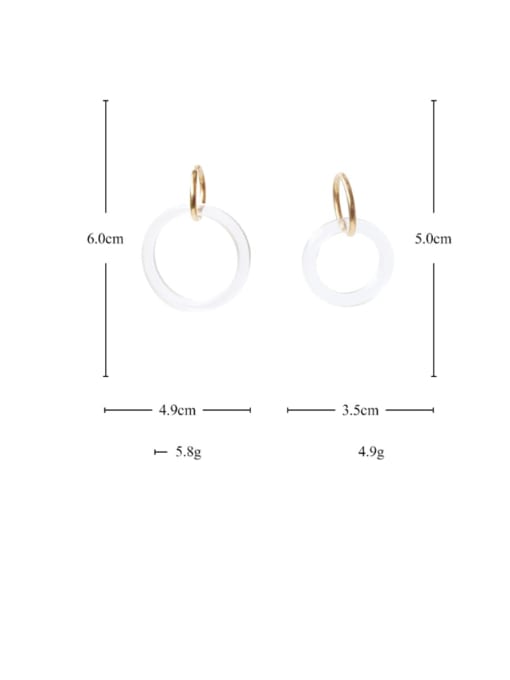 ACCA Brass Acrylic Geometric Minimalist Drop Earring 4