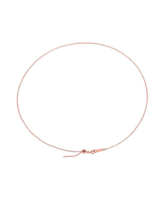 rose gold Color Stainless steel Locket Cable Chain with 45m