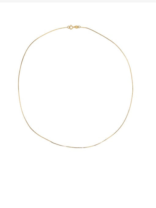 golden 925 Sterling Silver Snake Minimalist Necklace