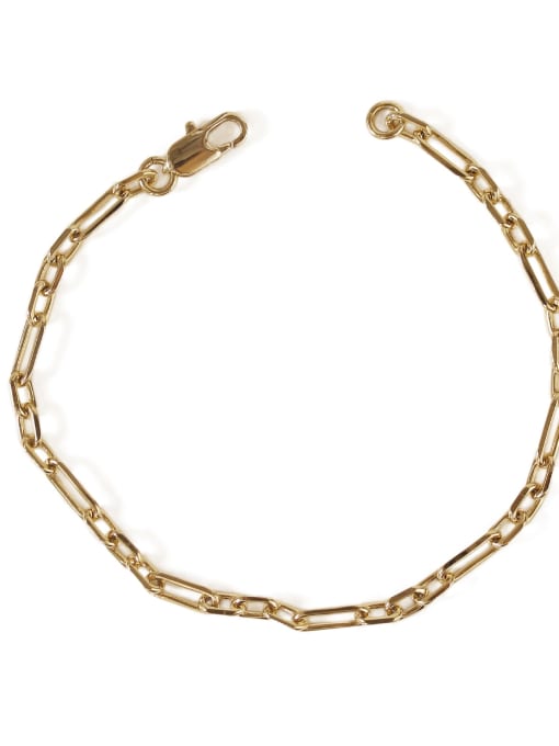 ACCA Brass hollow Geometric chain  Vintage  hollow chain Link Bracelet 3