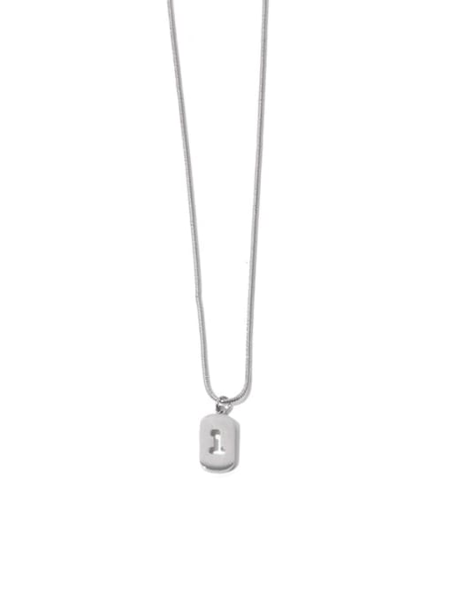 1 Titanium Steel Number Minimalist Necklace