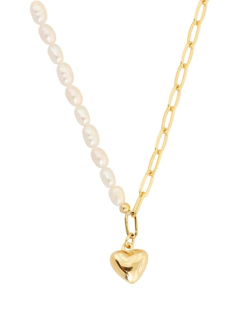 HYACINTH Brass Heart Minimalist Trend Korean Fashion Necklace 0