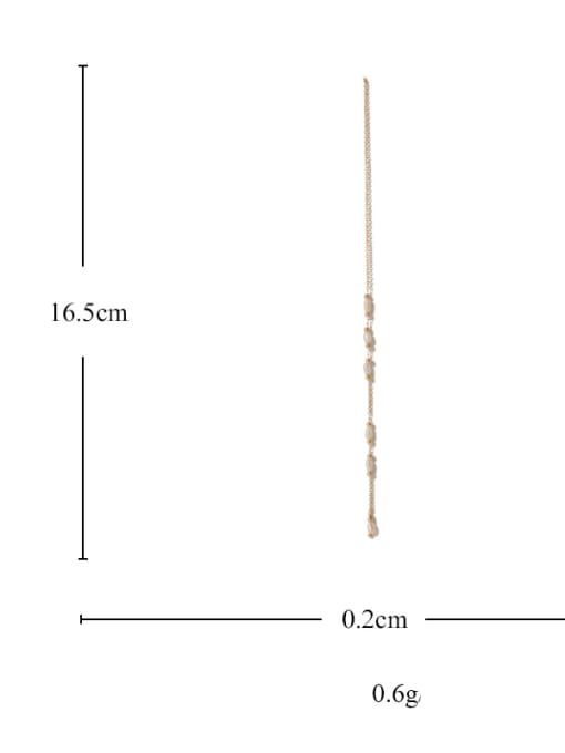 Pearl ear thread (for sale only) Brass Freshwater Pearl Tassel Vintage Threader Earring