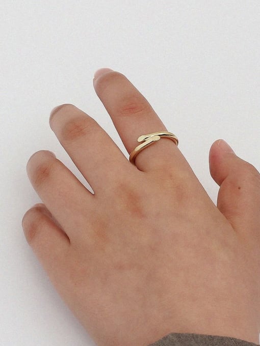 HYACINTH Copper Smooth Geometric Minimalist Free Size Band Fashion Ring 1