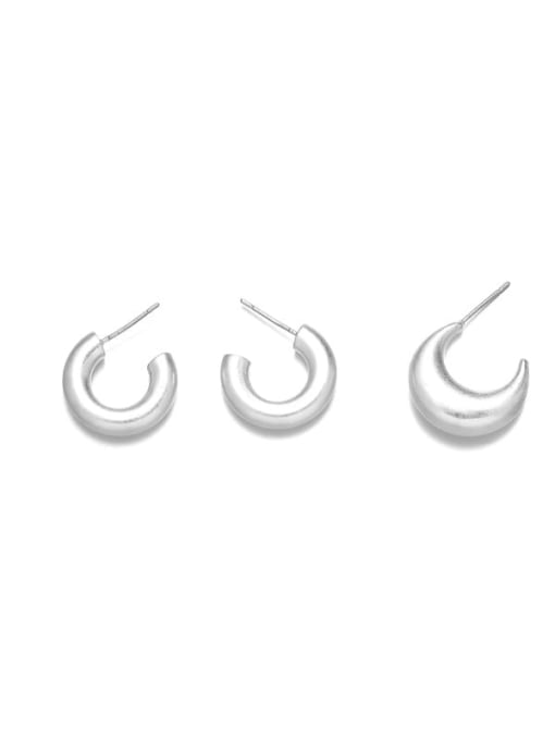 TINGS Brass Geometric Minimalist Stud Earring 4