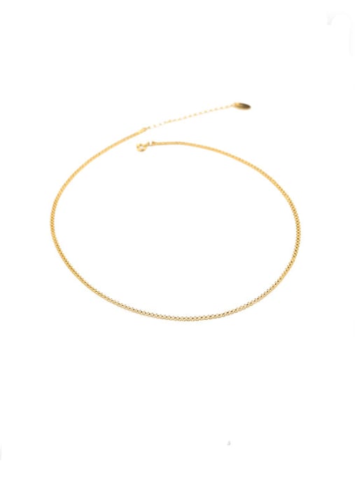 ACCA Brass Vintage  Flat chain Necklace 2