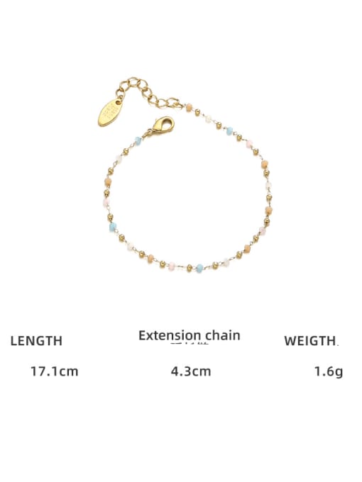 Bracelet Brass Natural Stone Minimalist Geometric Bracelet and Necklace Set