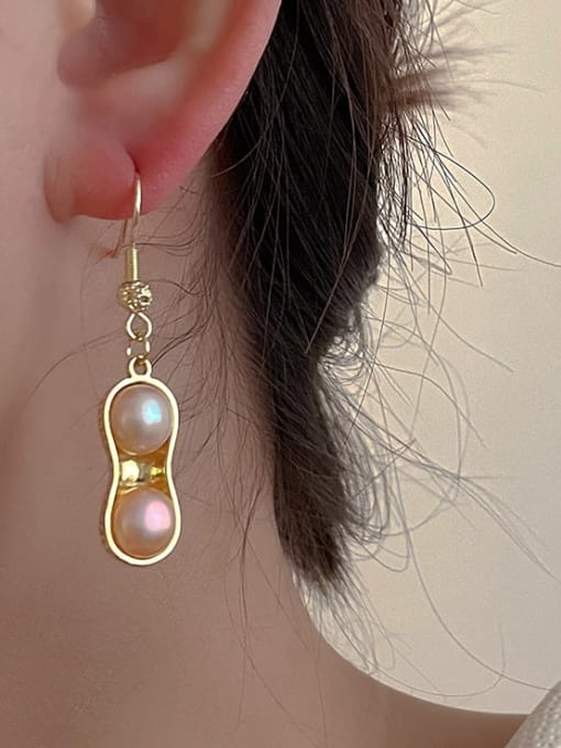 ZRUI Brass Cubic Zirconia Geometric Cute Hook Earring 1